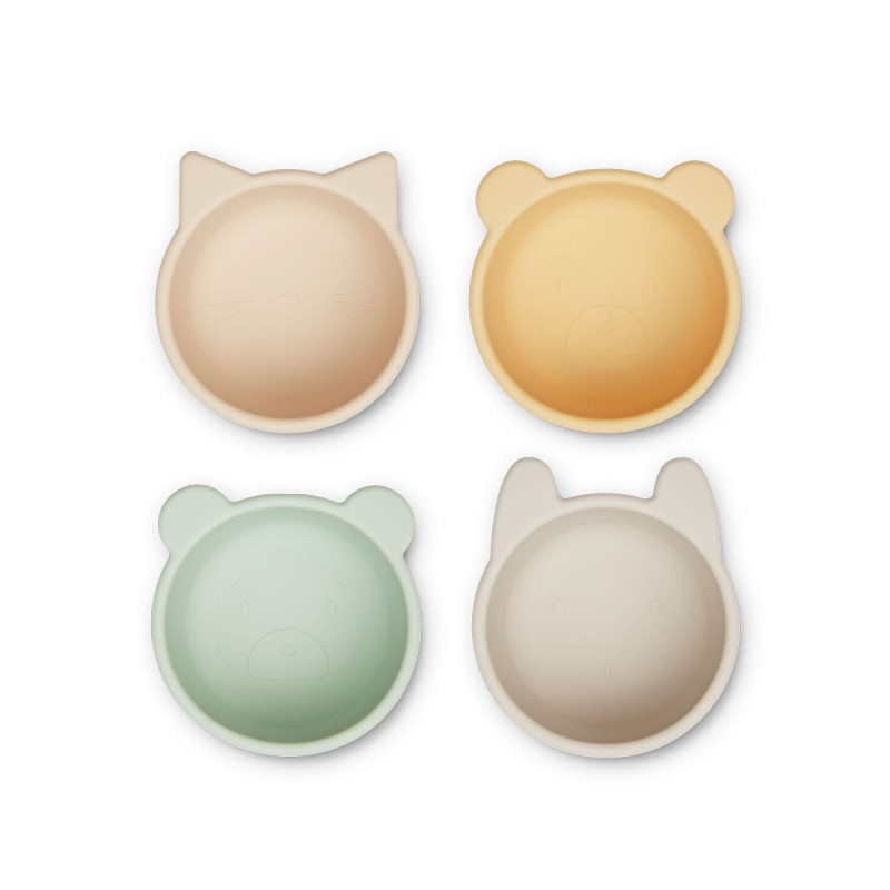 SILICONE BOWLS 4 PACK APPLE BLOSSOM