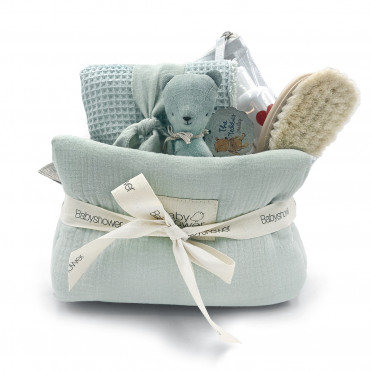 CESTA REGALO BATH BASICS SAGE