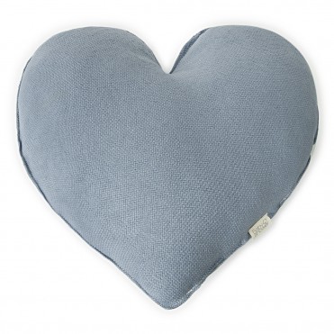 COUSSIN COEUR CANVAS BLUE