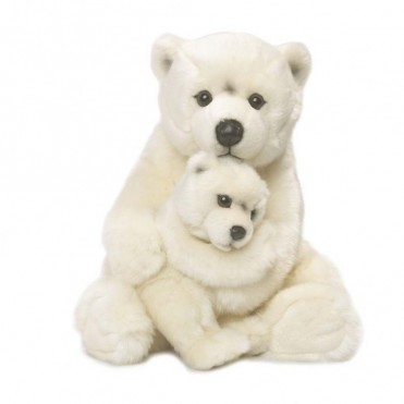 PELUCHE WWF MAMAN & BEBE OURS