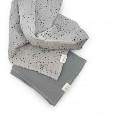 2 SMALL SWADDLE SET STONE SKY