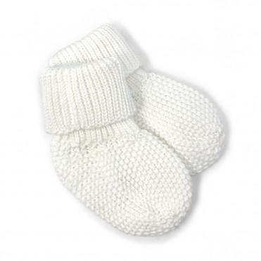 CHAUSSETTE BEBE TRICOT WHITE