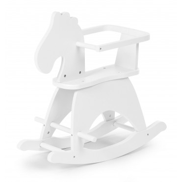 ROCKING HORSE + BRACE -  WHITE