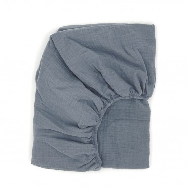 COCOON FITTED SHEET DUSTY BLUE