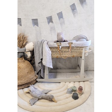 LEATHER BASKET LINEN SET...