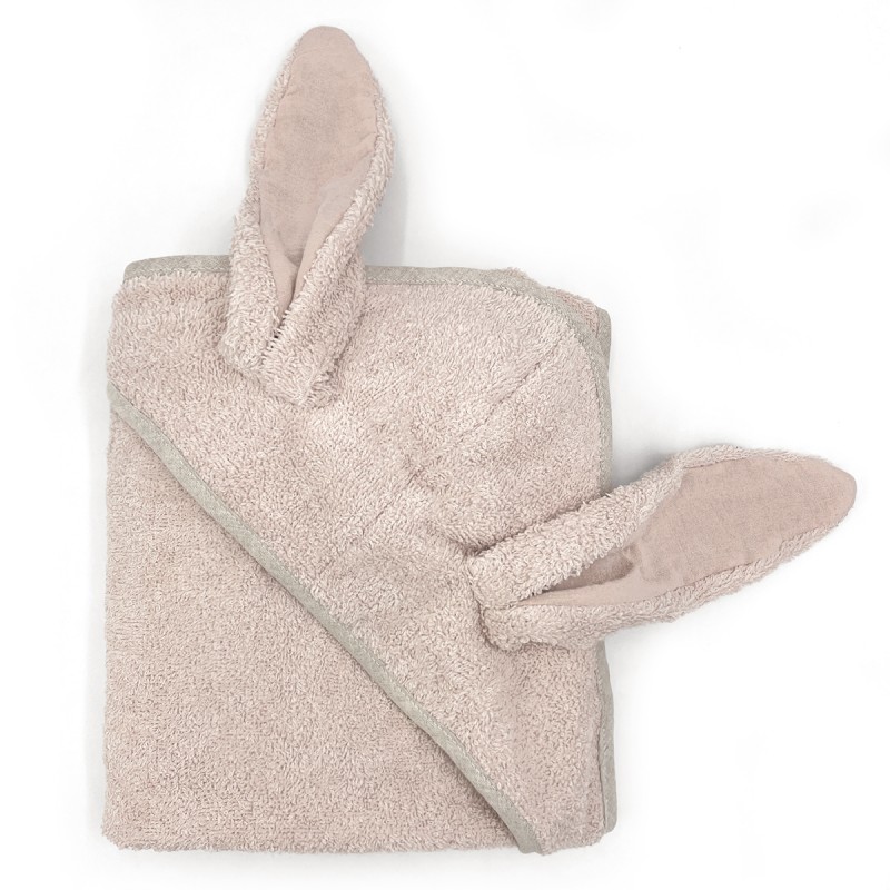 Panier cadeau baby shower rose - avec polaire, serviette à capuche,  vêtements pour