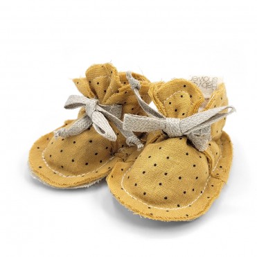 COTTON BOOTIES PEPITA CURRY