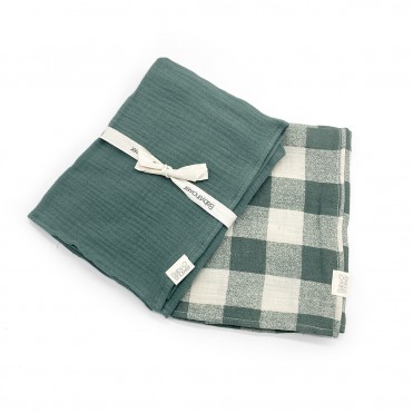 2 SMALL SWADDLE SET VICHY...