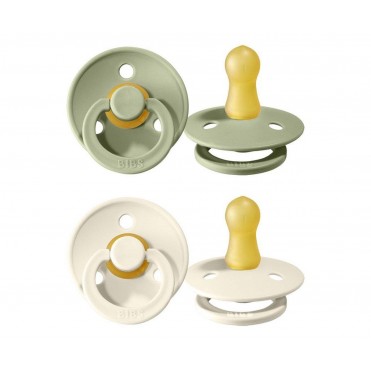 SET 2 TÉTINES BIBS Ivory/Sage
