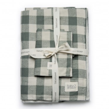 CRIB BEDDING SET VICHY FOREST