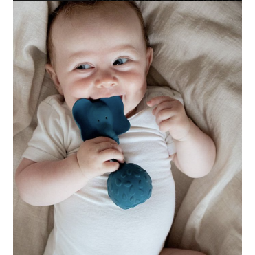 TEETHER NATRUBA BLUE ELEPHANT