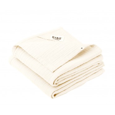 PACK 2 MUSELINAS BIBS IVORY