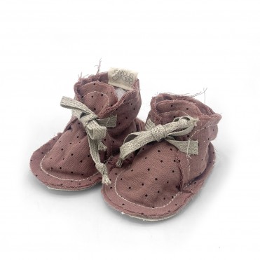 COTTON BOOTIES PEPITA BERRY