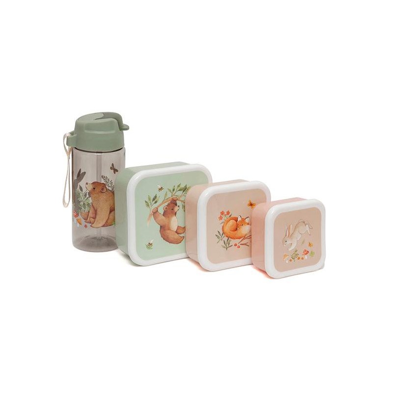 set 3 boxes petit monkey lunch bear and friends