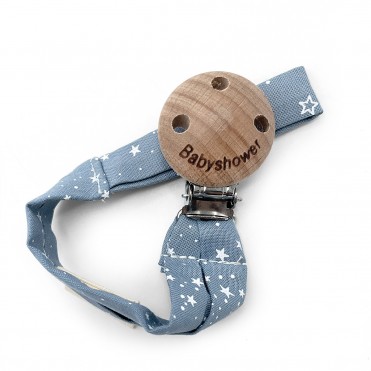 Comprar Cuelgachupetes Wood Blue Star para Bebé Outlet