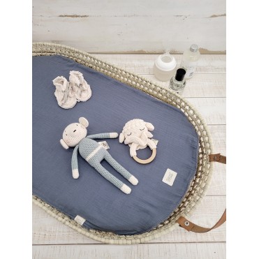SERVIETTE À LANGER DUSTY BLUE