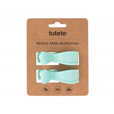 PACK 2 PINZAS MUSELINA MENTA