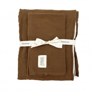 CRIB BEDDING SET TOFFEE