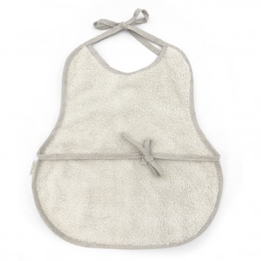 TODDLER MAXI BIB IVORY POWDER