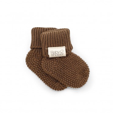 CHAUSSONS BEBE TRICOT TOFFEE