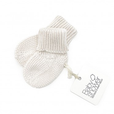 CHAUSSONS BEBE TRICOT IVORY