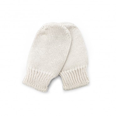 MOUFLES BEBE TRICOT IVORY
