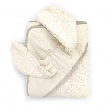 BUNNY BATH CAPE FEEL IVORY
