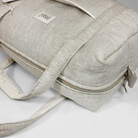 BOLSA MATERNIDAD CAMILA BEIGE LINEN