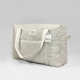 BOLSA MATERNIDAD CAMILA BEIGE LINEN