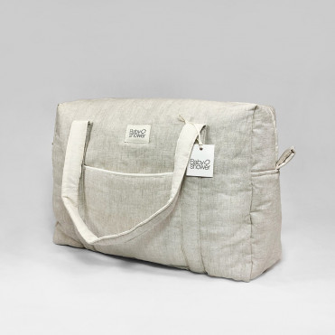 BOLSA MATERNIDAD CAMILA BEIGE LINEN