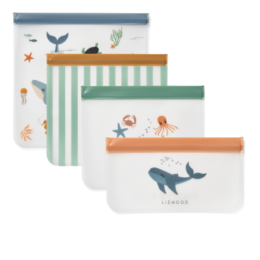4 REUSABLE STORAGE BAGS SET...