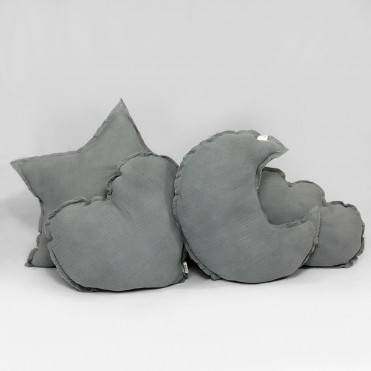 GREY POWDER CUSHION PILLOWS