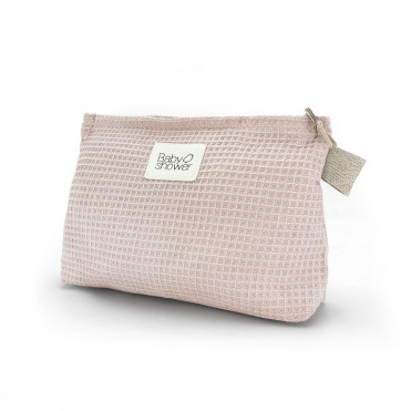 POCHETTE PAÑALES WAFFLES ROSE