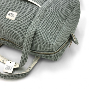 GREY WAFFLE CAMILA MATERNITY BAG