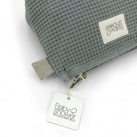 POCHETTE PAÑALES WAFFLES GREY