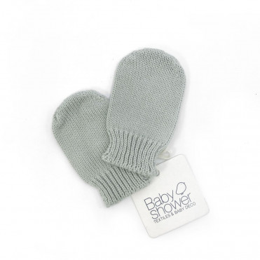 GANTS DE BEBE TRICOT BIO AQUA