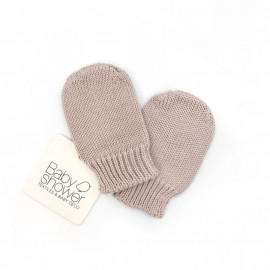 BIO ROSE TRICOT BABY MITTENS