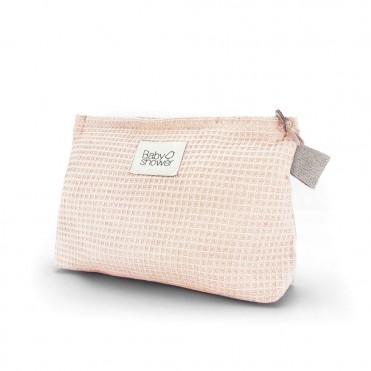 WAFFLE BLUSH NAPPIES POUCH