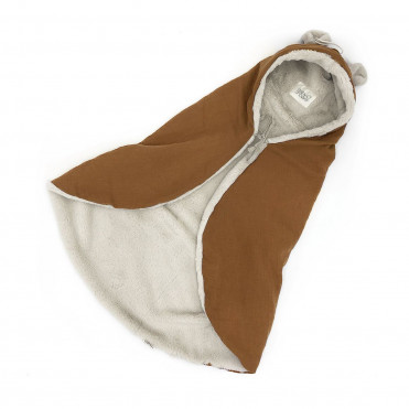 CARAMEL POWDER TEDDY BLANKET