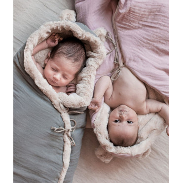 GREY POWDER TEDDY ANGEL NEST