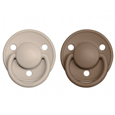 SET 2 TÉTINES BIBS DE LUX BLUSH/WOODSTUCK