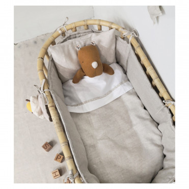 CONTORNO DE CUNA LINO BEIGE