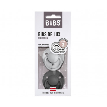 SET 2 TÉTINES BIBS DE LUX  CLOUD/OAK