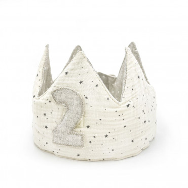 COURONNE D'ANNIVERSAIRE WHITE STAR & POLKA DOT