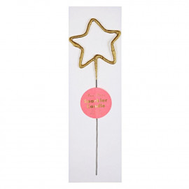 GOLD SPARKLER STAR CANDLE