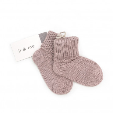 CHAUSSETTE TRICOT ROSE