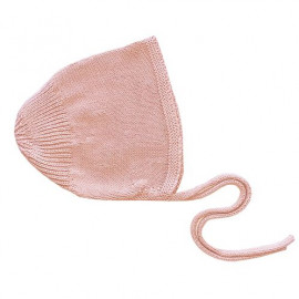 BONNET EN TRICOT ROSE