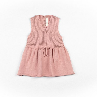 TRICOT ROSE BOW DRESS