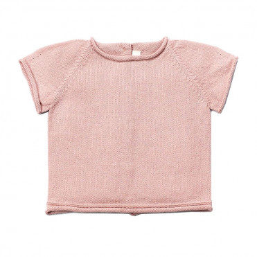 T-SHIRT TRICOT ROSE