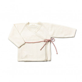 DOUBLE-BRESTED BABY JERSEY TRICOT ROSE